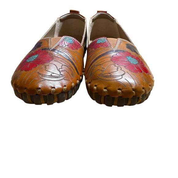 L'Artiste Modesty Slip-On by Spring Step Women's Camel Multi Sz 41 US 10.5 Boho - Picture 3 of 9